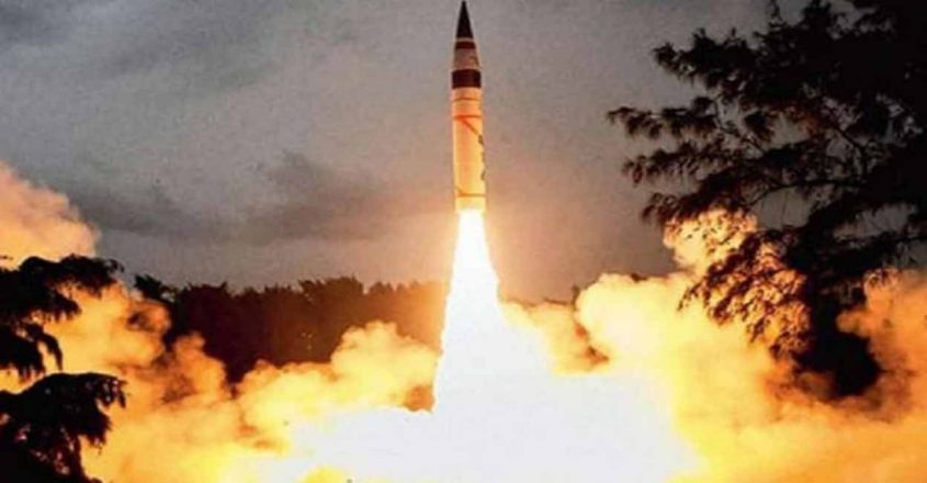 India Test-fires Agni-V Ballistic Missile, Northernmost China Within Range