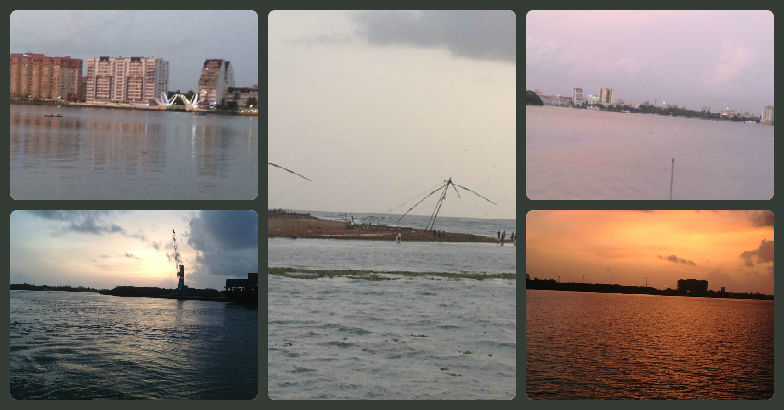 As the sun sets over Kochi
