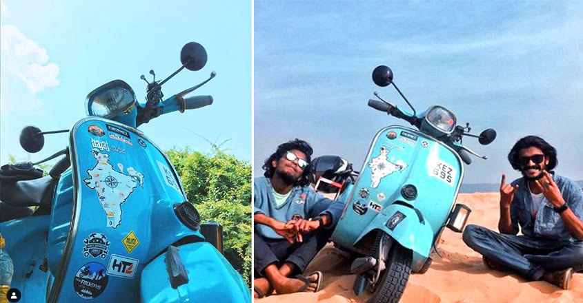 Across the country in 68 days on a 1988 model Bajaj Super scooter